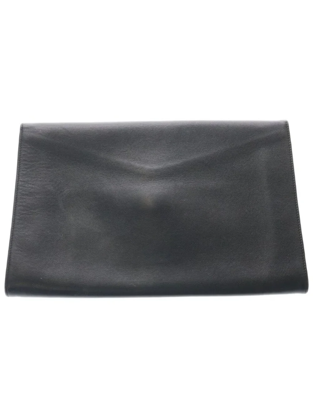 Chanel CC Logo Leather Clutch Black